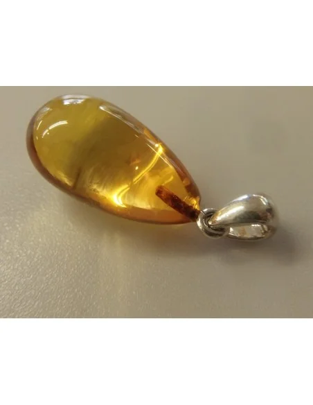 Ambre pendentif argent