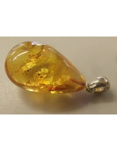 Ambre pendentif argent