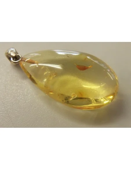 Ambre pendentif argent