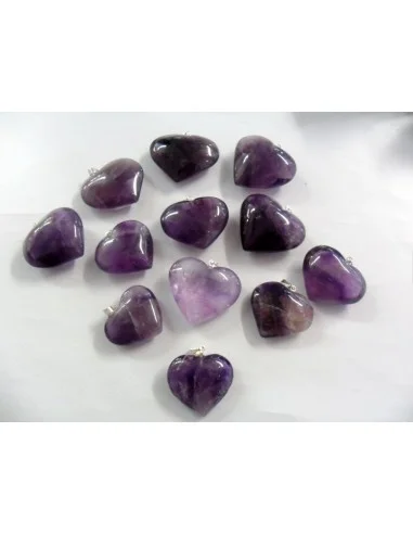 Pendentif en coeur amethytste