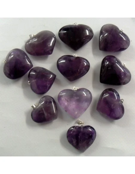 Pendentif en coeur amethytste Pendentif en coeur amethytste