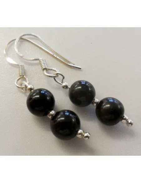 Arc-en-ciel, obsidienne Oeil Celeste Boucles doreilles