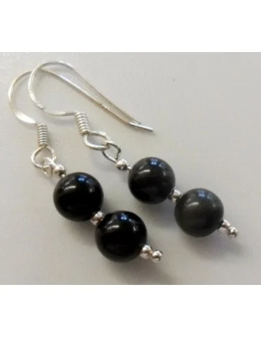 Arc-en-ciel, obsidienne Oeil Celeste Boucles doreilles