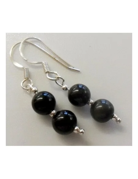 Arc-en-ciel, obsidienne Oeil Celeste Boucles doreilles