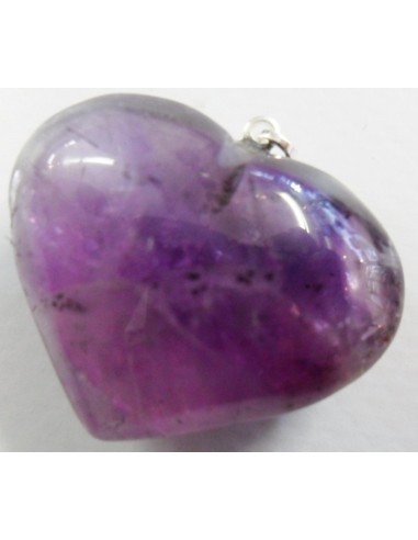 Pendentif en coeur amethytste