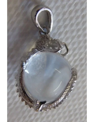 Dragon cristal boule pendentif argent