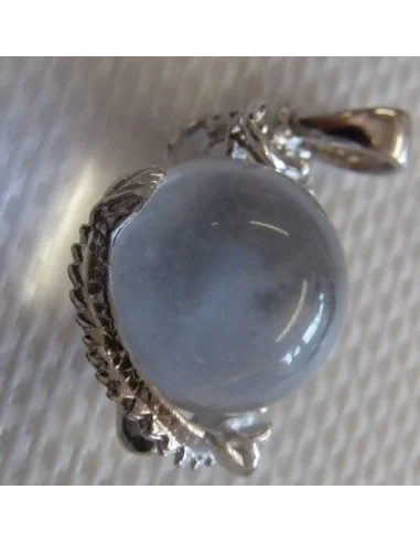 Dragon cristal boule pendentif argent