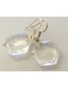 Boucles doreilles sceau de Salomon quartz