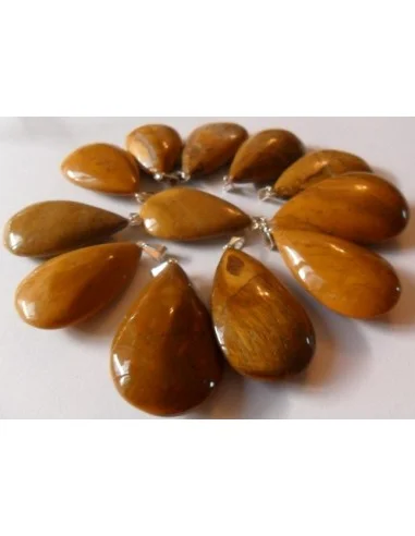 Pendentif en jaspe jaune