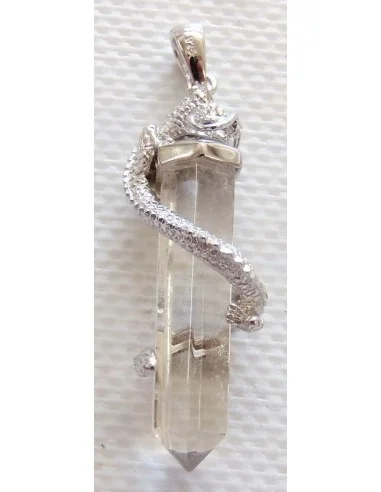Dragon cristal pendentif argent