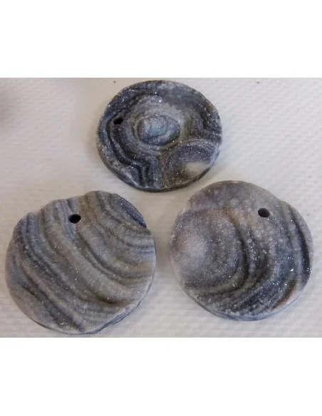 Calcedoinre rosette, agate rosette pendentif Calcedoinre rosette, agate rosette pendentif