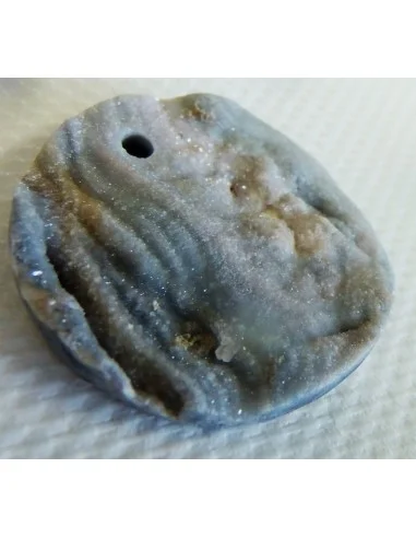 Calcedoinre rosette, agate rosette pendentif