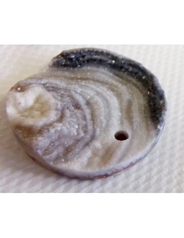 Calcedoinre rosette, agate rosette pendentif