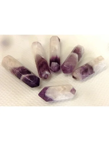 Amethyste en chevron bipoint