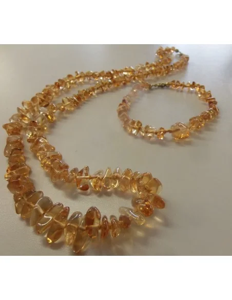 Citrine en Collier et bracelet