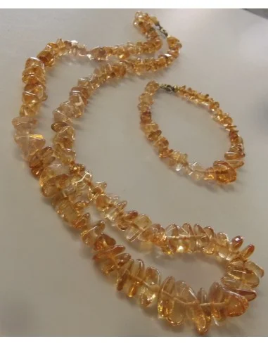 Citrine en Collier et bracelet