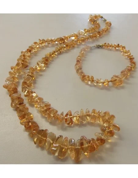 Citrine en Collier et bracelet