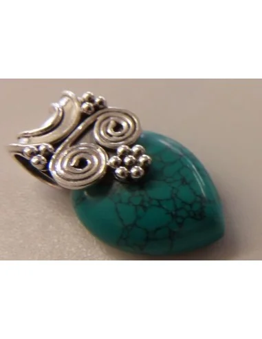 Turquoise pendentif argent