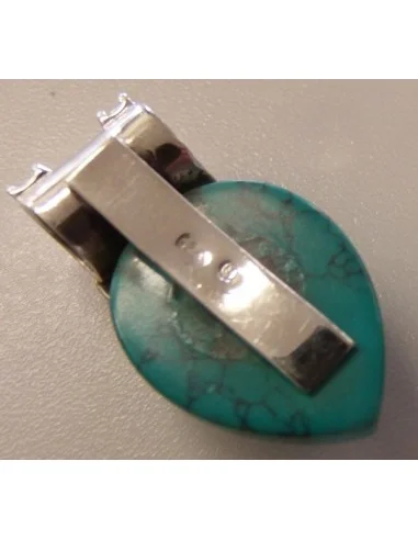 Turquoise pendentif argent