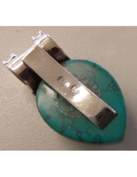 Turquoise pendentif argent