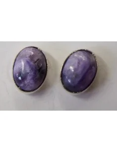 Boucles d'oreilles charoite pouce 