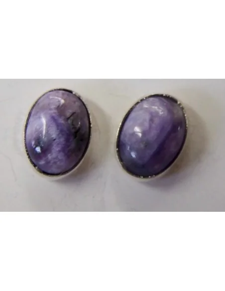 Boucles d'oreilles charoite pouce 