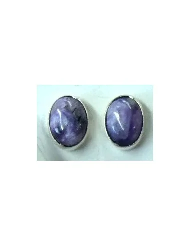 Boucles d'oreilles charoite pouce 