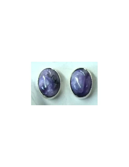 Boucles d'oreilles charoite pouce 