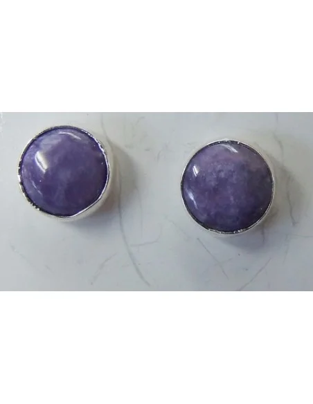 Boucles d'oreilles charoite pouce 6mm Boucles d'oreilles charoite pouce 6mm