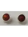 Opale noble rouge boucles oreilles pouce 6mm