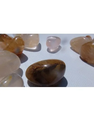 Quartz limonite roulé