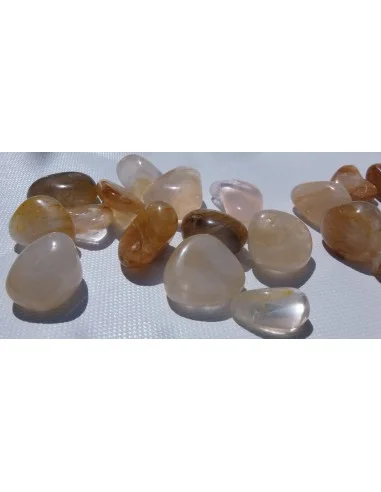 Quartz limonite roulé