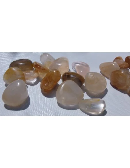 Quartz limonite roulé