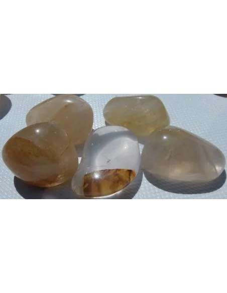 Quartz limonite roulé