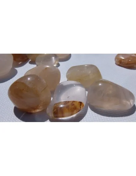 Quartz limonite roulé