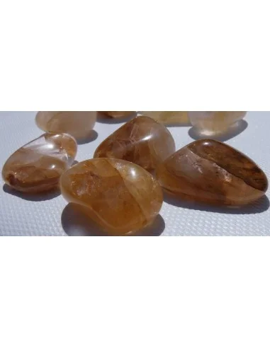 Quartz limonite roulé