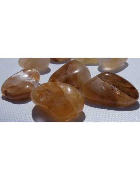 Quartz limonite roulé