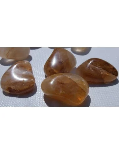 Quartz limonite roulé