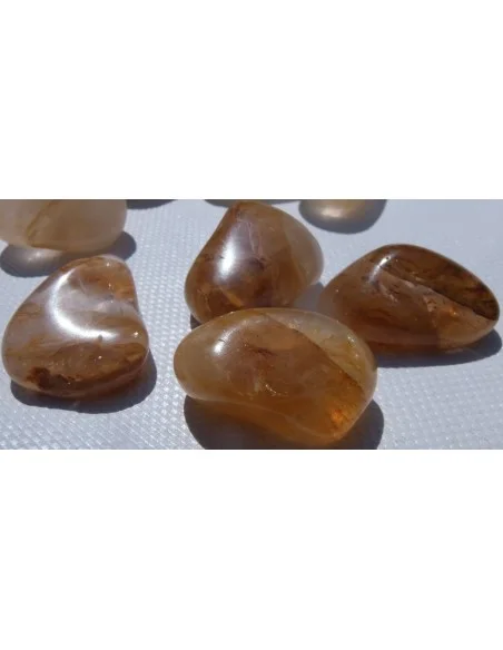 Quartz limonite roulé