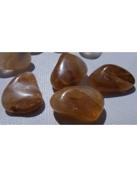 Quartz limonite roulé