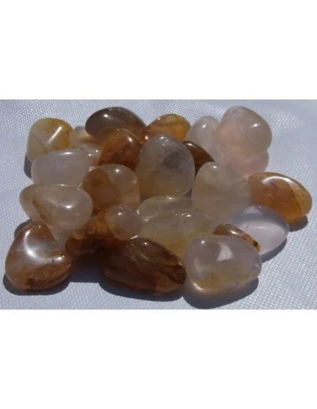 Quartz limonite roulé