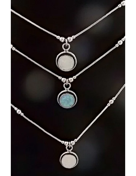 Opale noble pendentif avec lien en argent Opale noble pendentif avec lien en argent