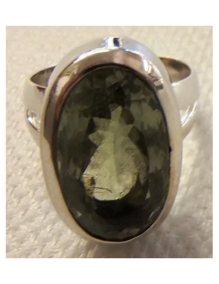 Praziolite gemme bague argent Praziolite gemme bague argent