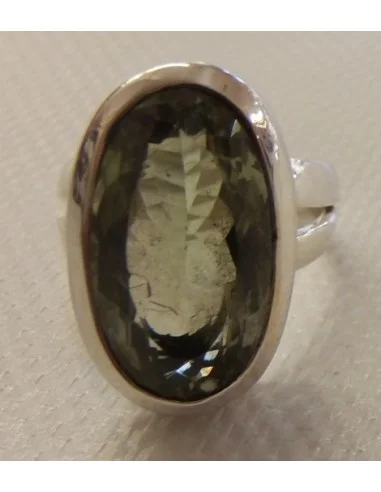 Praziolite gemme bague argent