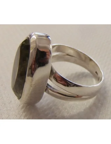 Praziolite gemme bague argent