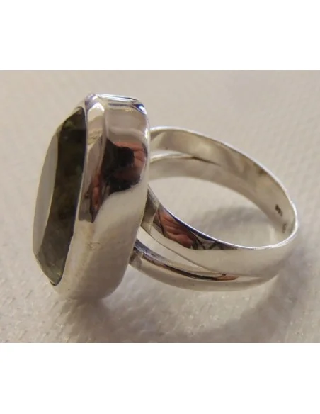 Praziolite gemme bague argent Praziolite gemme bague argent