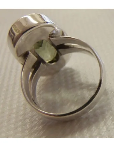 Praziolite gemme bague argent