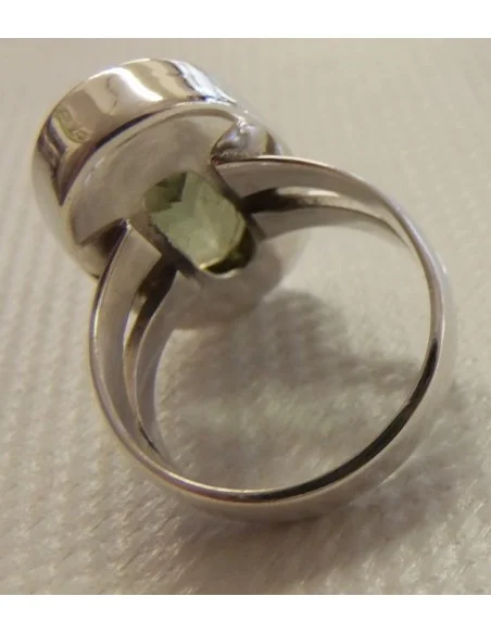 Praziolite gemme bague argent Praziolite gemme bague argent