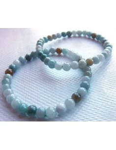 Jade bleu bracelet 6mm