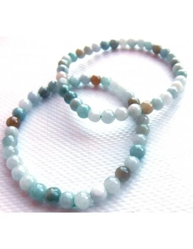 Jade bleu bracelet 6mm